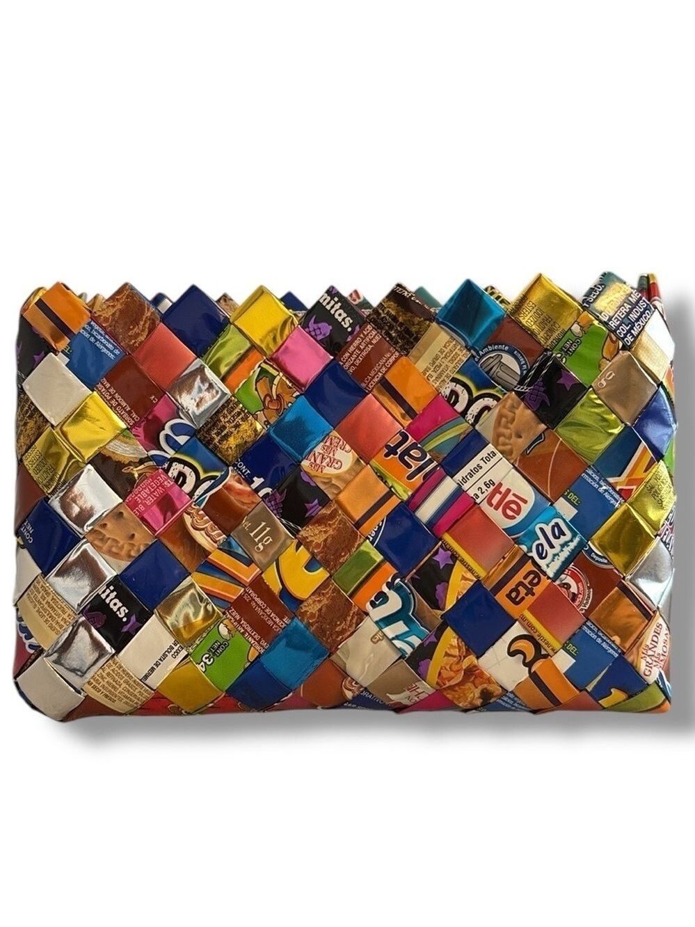 Nahui Ollin Clutch Candy Wrapper Multicolored